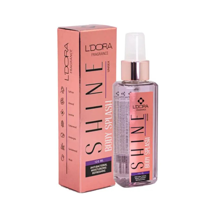 اسپری خوشبوکننده بدن مدل Shine لدورا فرگرنس 120 میلی لیتر